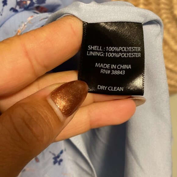 Sam Edelman Light Blue Floral DressCold ShoulderUS8NWOT - Picture 4 of 7